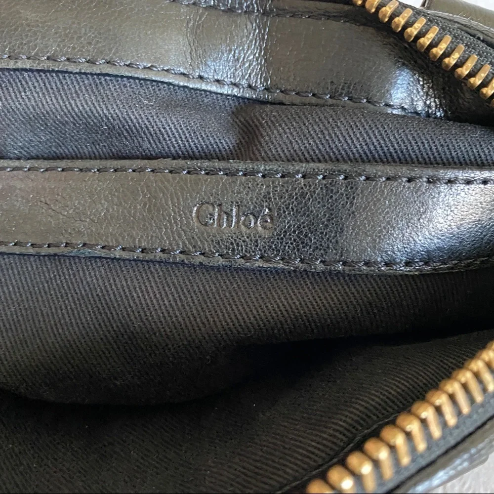 Chloe small black leather 2 way bag